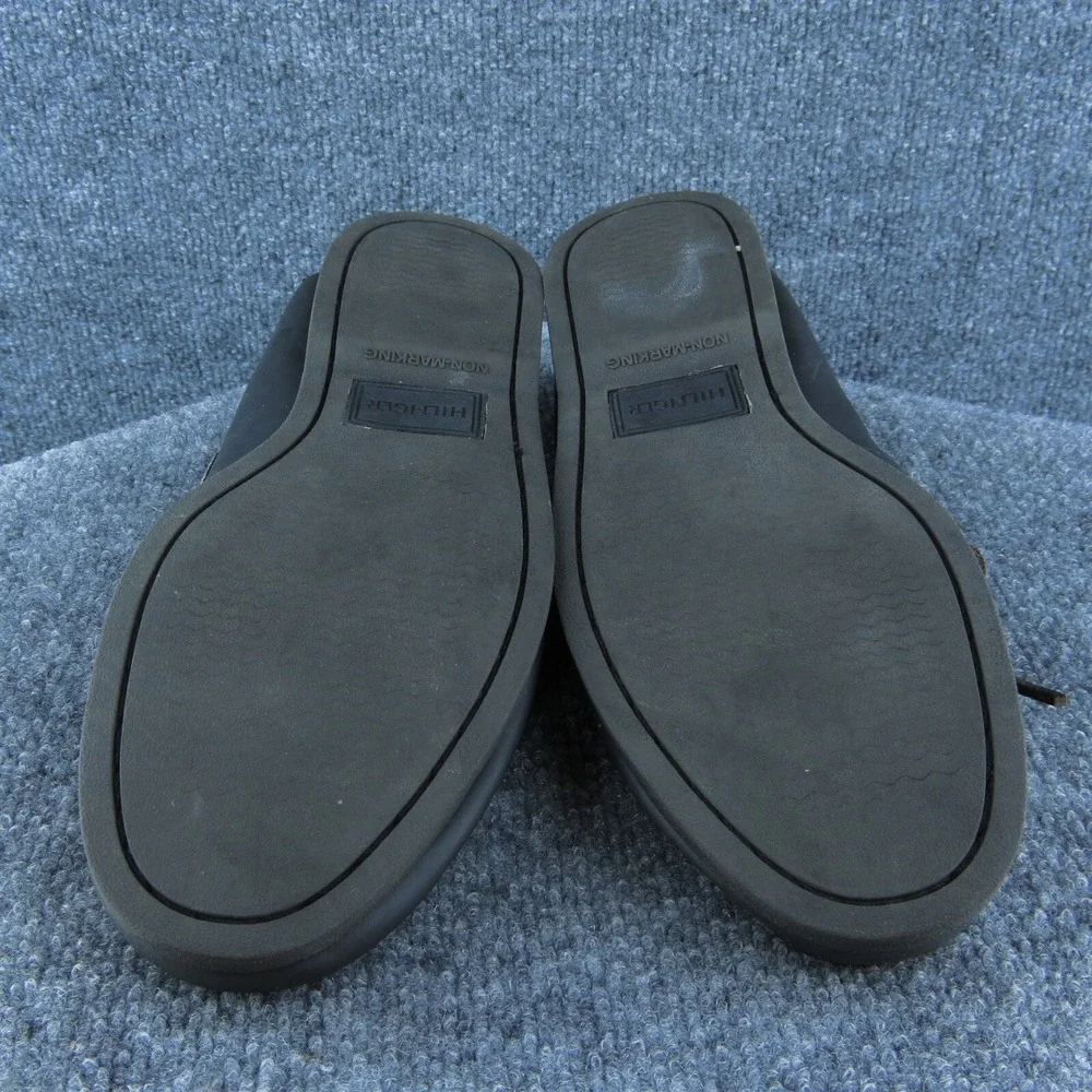 Tommy Hilfiger Bowman Men‎ Boat Shoe Shoes Black Leather Lace Up Size 10 Medium